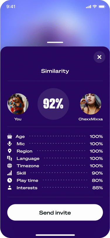 TU profile similarity drawer