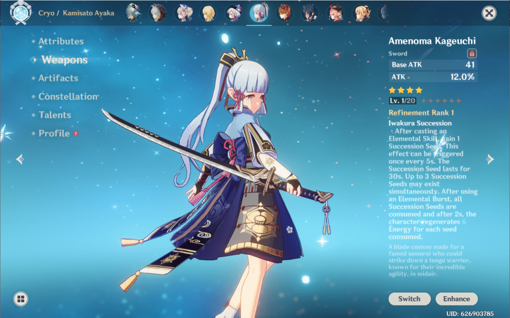 Kamisato ayaka beste f2p wapen