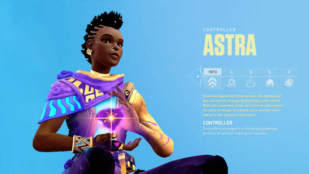 Astra at Agent Select