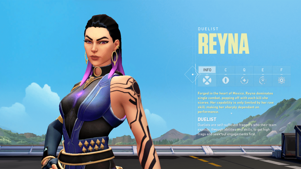 Reyna at Agent Select