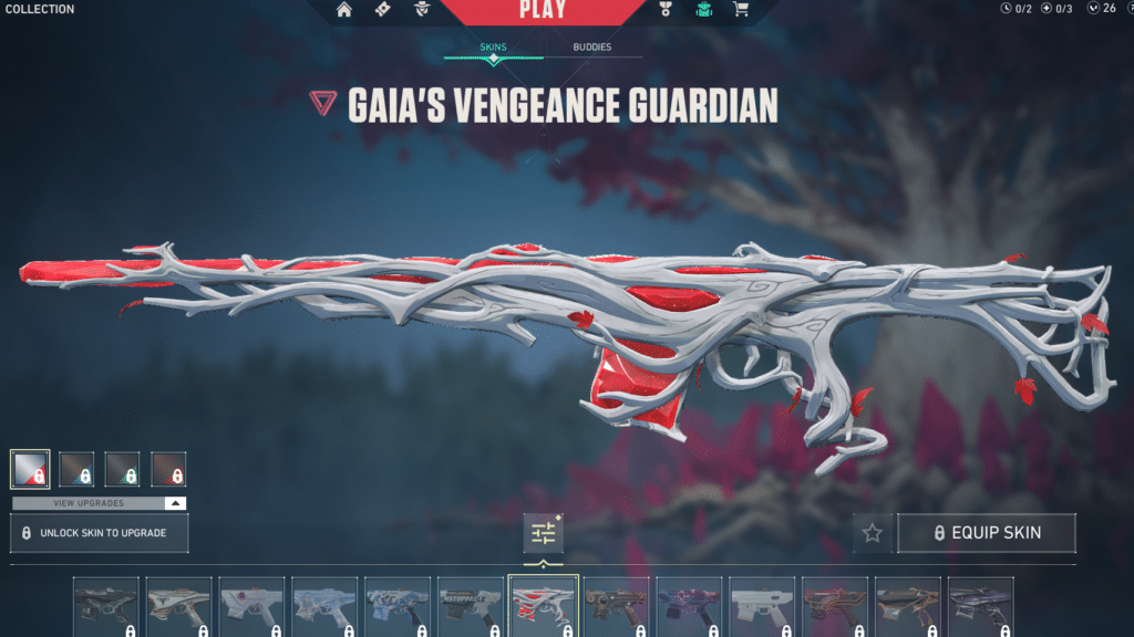 Gaia's Vengeance Guardian skin for Valorant Guardian