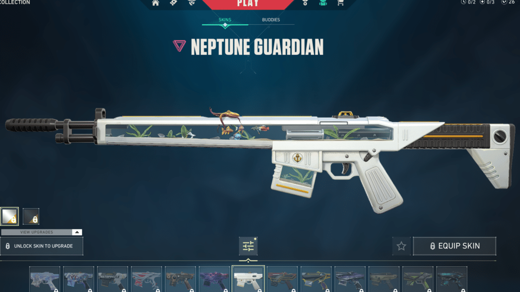 Neptune Guardian skin for Valorant Guardian
