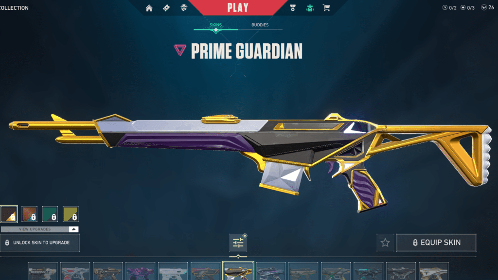 Prime Guardian skin for Valorant Guardian
