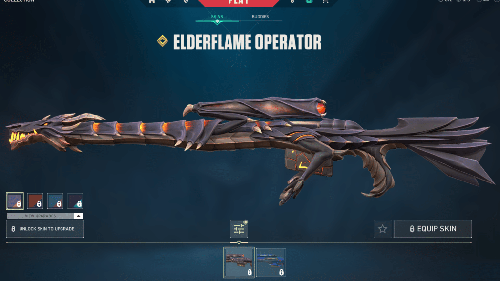 Elderflame Operator skin for Operator Valorant