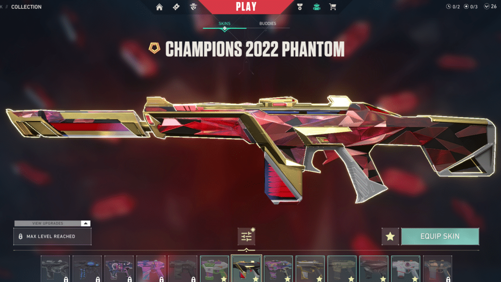 Champions 2022 Phantom skin for Valorant Phantom