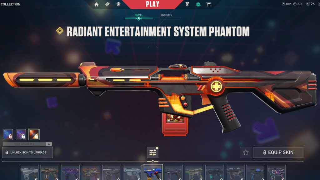 Radiant Entertainment Systems Phantom skins for Valorant Phantom