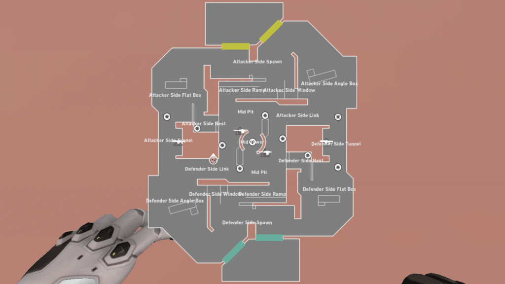 A photo showing the Kasbah minimap.