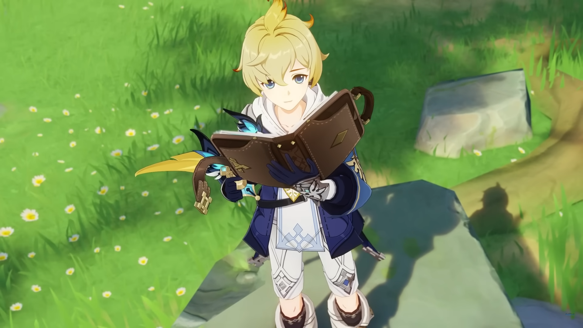 genshin impact mika holding book