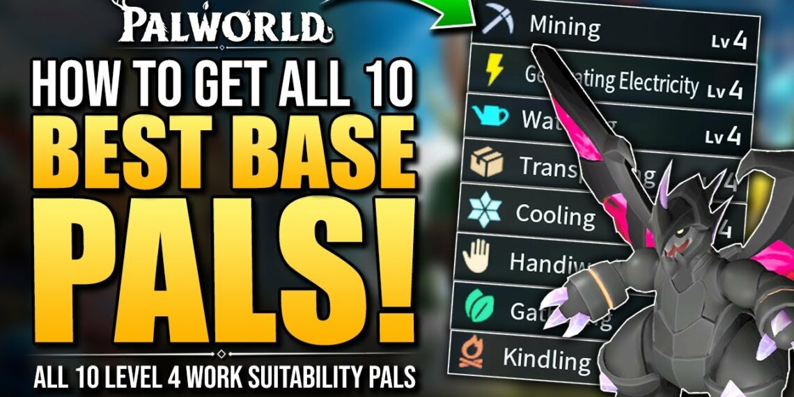 DPJ How to Get All 10 Lv4 Base Work Suitability Pals in Palworld