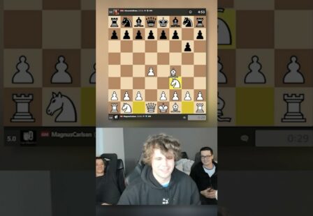 magnus carlsen battling alexandra botez in a high stakes chess showdown