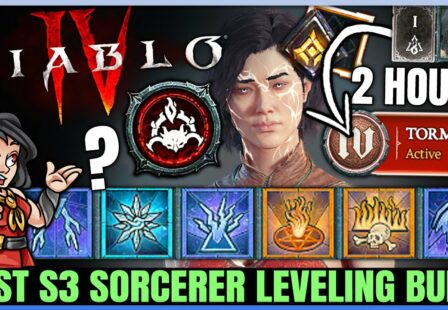 ragegamingvideos diablo 4 new best sorcerer leveling build season 3 fast 1 to 70 skills paragon gear guide