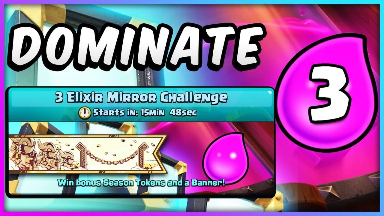 SirTagCR Clash Royale Mastering the 3 Elixir Mirror Challenge