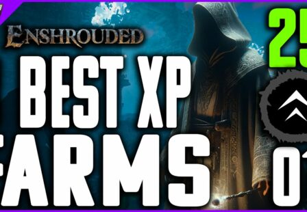 gamerfuzion enshrouded best xp farms to level up fast early and mid game farms for armor weapons and xp