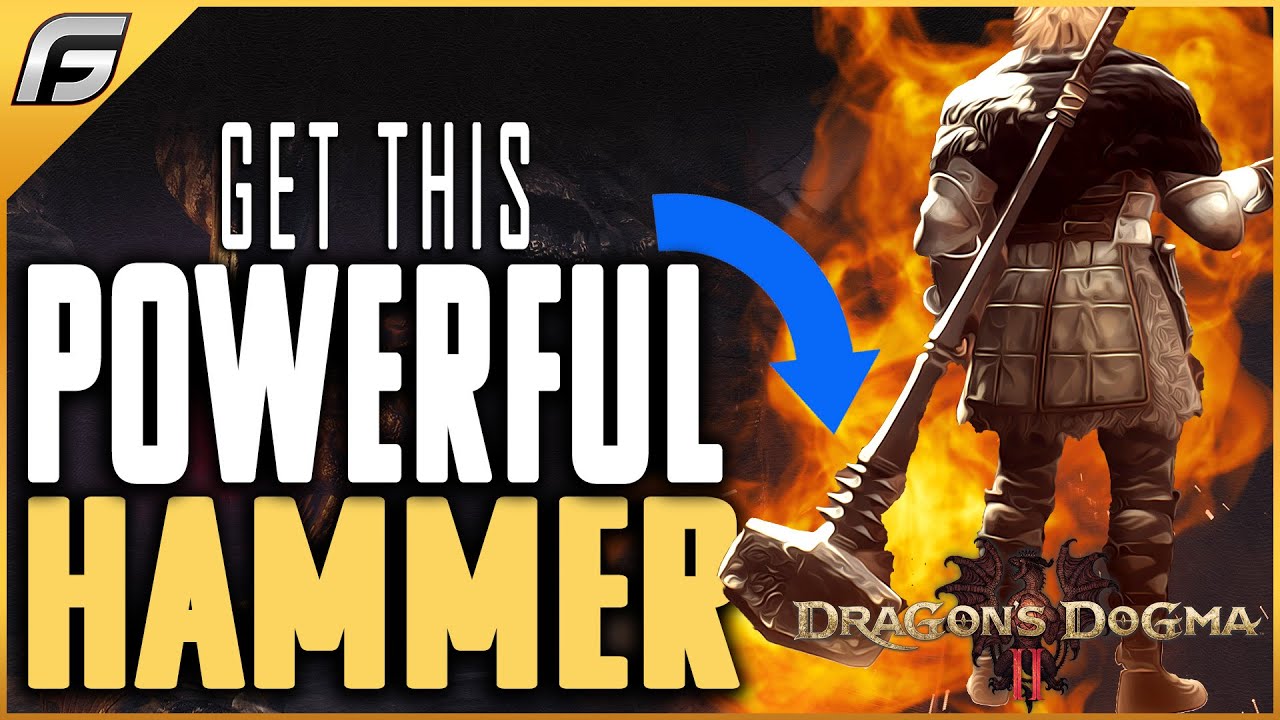 GamerFuzion Dragon's Dogma 2 MOST POWERFUL HAMMER for Warrior Black