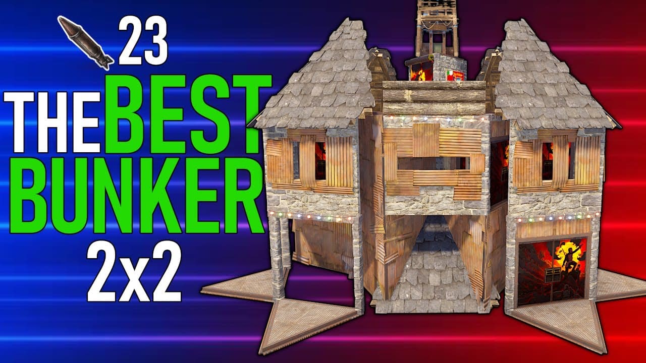 Leftyyp the best 2x2 bunker solo duo rust base design
