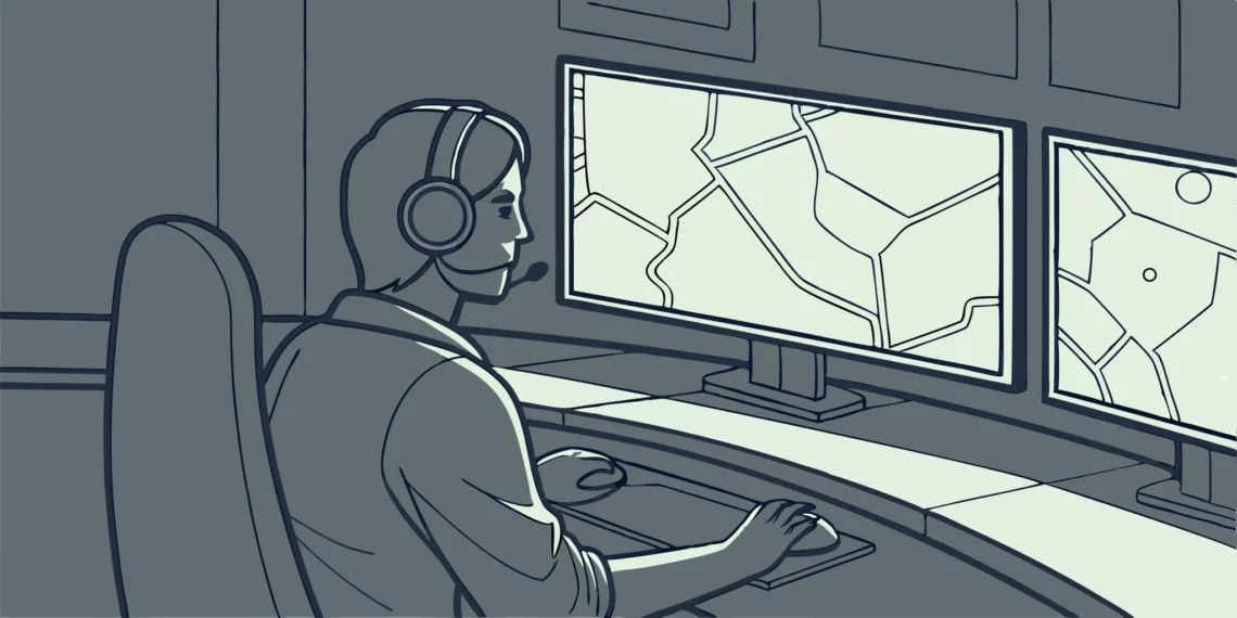 Gamer monitoring Warzone map to spot and report cheaters.