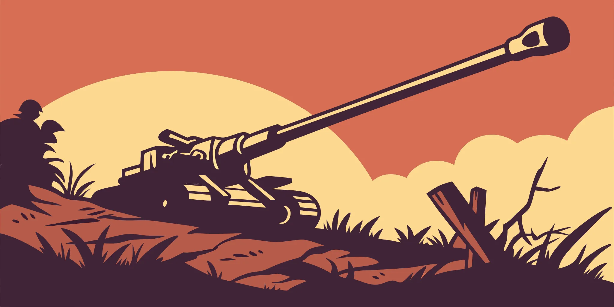 Crisper anti-tank weapon firing at a tank.