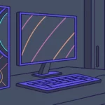 A gamer's PC setup for reviewing patch notes with an AI summarizer.